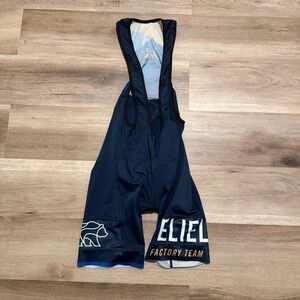Eliel Factory Team cycling bib shorts Men's size XL Navy Blue